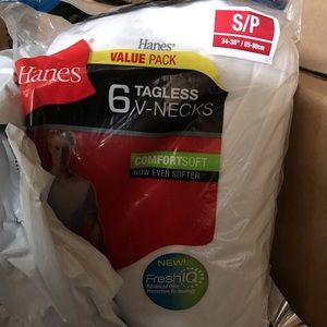 Men's White Fresh IQ  V-Neck T-Shirts -6 Pack